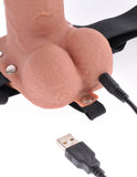 Fetish Fantasy 7 In Hollow Rechargeable Strap-on Remote Tan - iVenuss