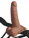Fetish Fantasy 6 In Hollow Rechargeable Strap-on Tan - iVenuss