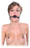 Fetish Fantasy Extreme Deluxe Ball Gag & Nipple Clamps - iVenuss