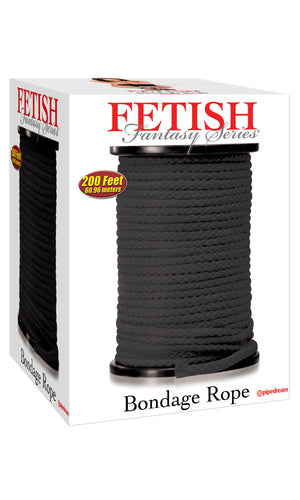 Fetish Fantasy Bondage Rope Black 200 Feet - iVenuss