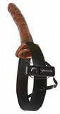 Fetish Fantasy 10in Chocolate Dream Vibrating Hollow Strap On - iVenuss