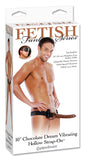Fetish Fantasy 10in Chocolate Dream Vibrating Hollow Strap On - iVenuss