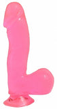 Basix Rubber Works Pink 6.5in Dong W-suction Cup - iVenuss