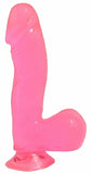 Basix Rubber Works Pink 6.5in Dong W-suction Cup - iVenuss