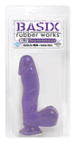 Basix Rubber Works 6.5in Purple Dong W-suction Cup - iVenuss