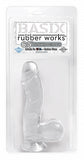 Basix Rubber Works 6.5in Dong W- Suction Cup Clear - iVenuss