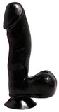 Basix Rubber Works Black 6.5in Dong W- Suction Cup - iVenuss