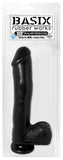Basix Rubber Works 10in Dong W-suction Cup Black - iVenuss