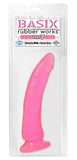 Basix Rubber Works 7in Pink Slim Dong W- Suction Cup - iVenuss