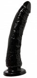 Basix Rubber Works 7in Black Slim Dong W- Suction Cup - iVenuss