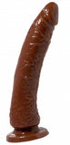 Basix Rubber Works 7in Brown Slim Dong W- Suction Cup - iVenuss