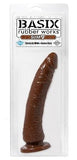 Basix Rubber Works 7in Brown Slim Dong W- Suction Cup - iVenuss