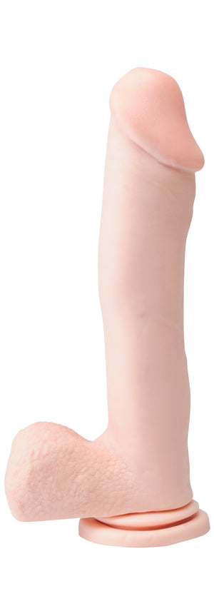 Basix Rubber Works 12in Dong W-suction Flesh - iVenuss