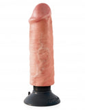 King Cock 6in Cock Flesh Vibrating - iVenuss