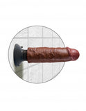 King Cock 6in Cock Brown Vibrating - iVenuss