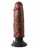 King Cock 6in Cock Brown Vibrating - iVenuss