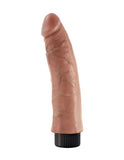 King Cock 7in Vibrating Tan - iVenuss