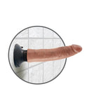 King Cock 7in Vibrating Tan - iVenuss