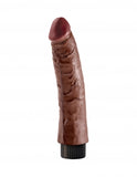 King Cock 7in Cock Brown Vibrating - iVenuss