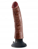 King Cock 7in Cock Brown Vibrating - iVenuss