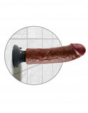 King Cock 8in Cock Brown Vibrating - iVenuss
