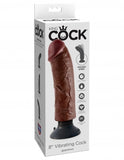 King Cock 8in Cock Brown Vibrating - iVenuss
