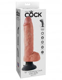 King Cock 10in Cock W-balls Flesh Vibrating - iVenuss