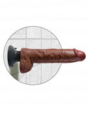 King Cock 10in Cock W-balls Brown Vibrating - iVenuss