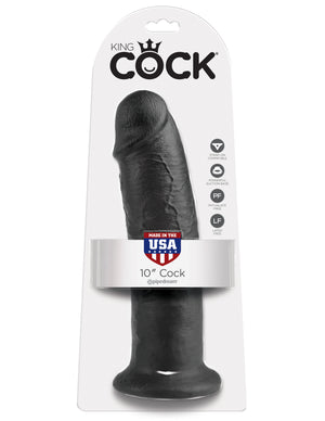 King Cock 10in Cock Black - iVenuss
