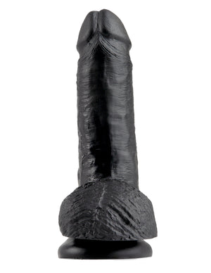 King Cock 7in Cock W-balls Black - iVenuss