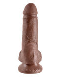 King Cock 7in Cock W-balls Brown - iVenuss