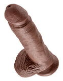 King Cock 8in Cock W-balls Brown - iVenuss