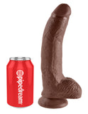 King Cock 9in Cock W-balls Brown - iVenuss