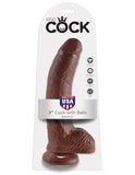 King Cock 9in Cock W-balls Brown - iVenuss