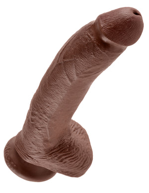 King Cock 9in Cock W-balls Brown - iVenuss