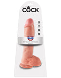 King Cock 10in Cock W-balls Flesh - iVenuss