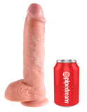 King Cock 10in Cock W-balls Flesh