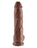 King Cock 10in Cock W-balls Brown - iVenuss