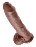King Cock 10in Cock W-balls Brown - iVenuss