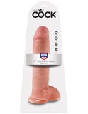 King Cock 11in Cock W-balls Flesh - iVenuss