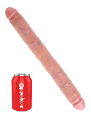 King Cock 16in Thick Double Dildo Flesh - iVenuss