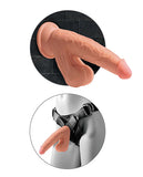 King Cock Plus 7 In Triple Density Cock W- Swinging Balls Tan
