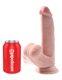 King Cock Triple Density Plus 8in Cock W- Swinging Balls