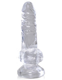 King Cock Clear 4 In Cock W- Balls - iVenuss