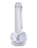 King Cock Clear 6 In Cock W- Balls - iVenuss