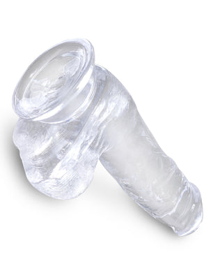 King Cock Clear 6 In Cock W- Balls - iVenuss