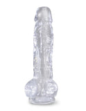 King Cock Clear 8 In Cock W- Balls - iVenuss