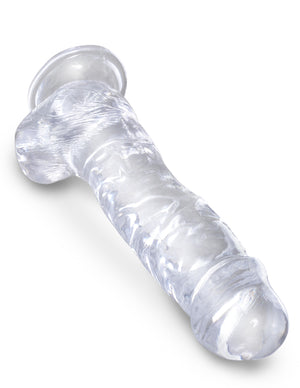 King Cock Clear 8 In Cock W- Balls - iVenuss