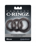 Fantasy C Ringz Silicone Designer Stamina Set Black - iVenuss