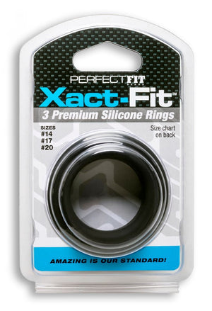 Xact Fit Silicone Rings #14 #17 #20 Black - iVenuss